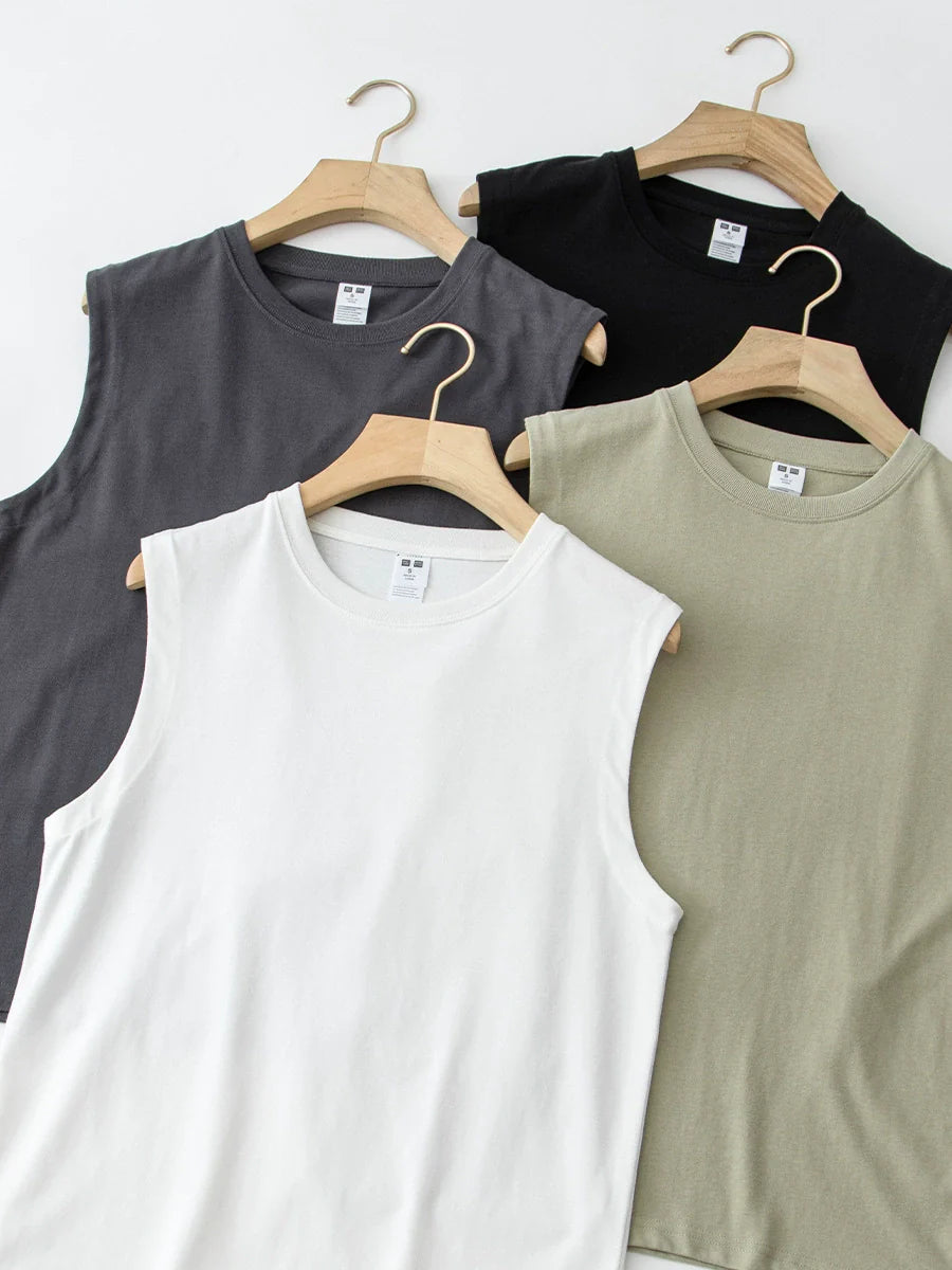 26 pure cotton crew neck vest