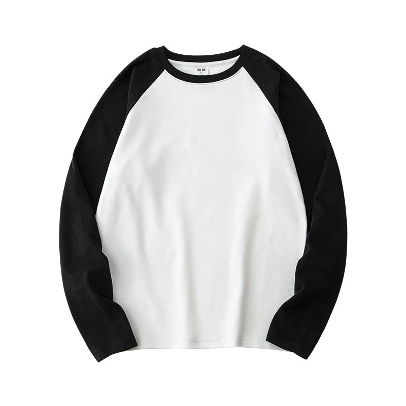 26 Double sided velvet round neck long sleeved T-shirt for warmth and thickened velvet