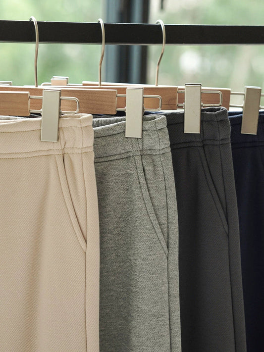 25 twill pants with plush and thickened autumn and winter styles, loose fit