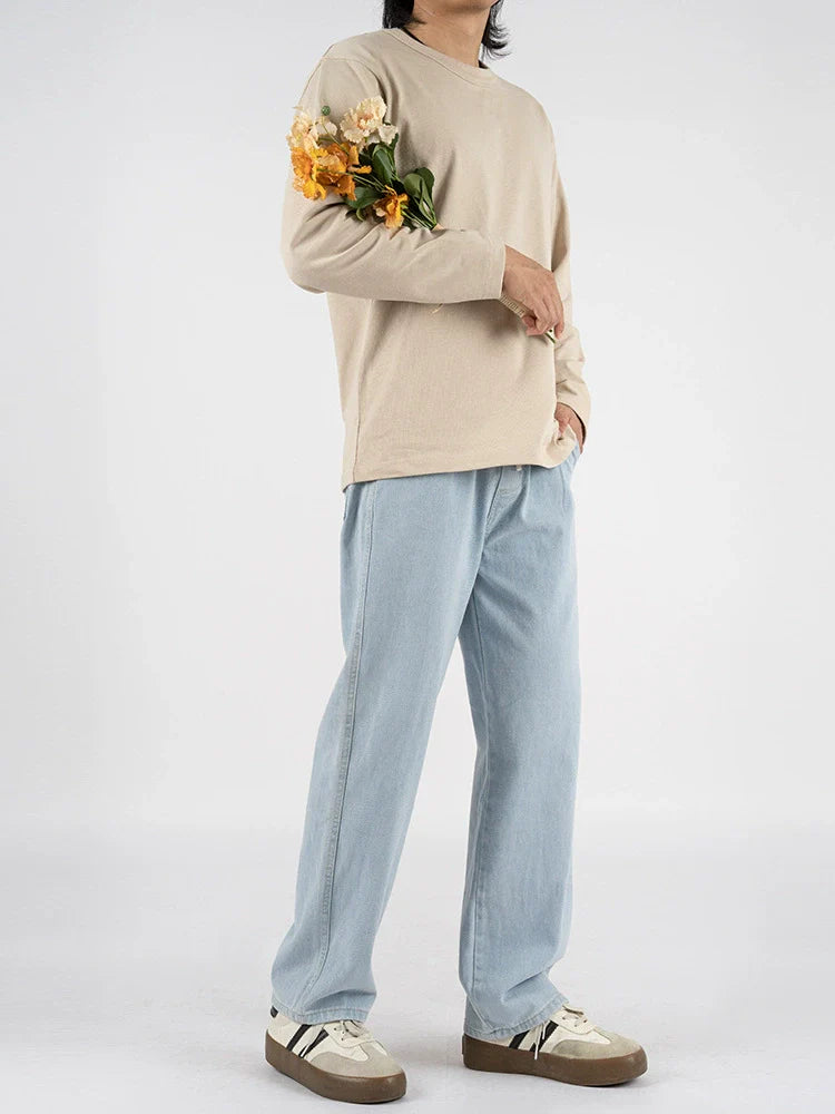 26 New simple and versatile casual washed trousers