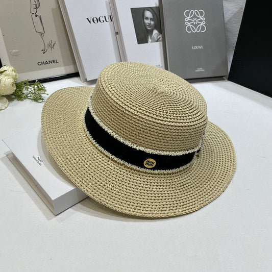 2025 New Ribbon Holiday Woven Sun Hat