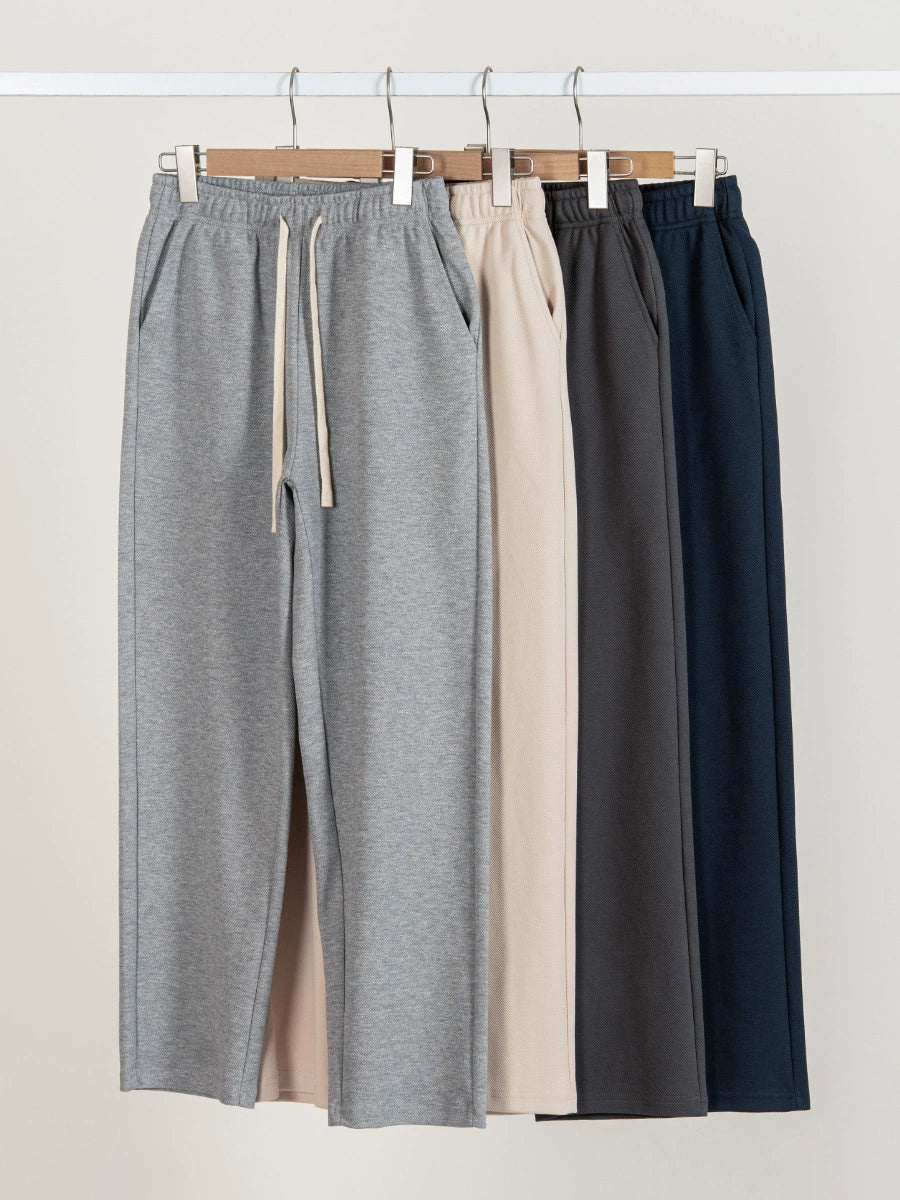 26 Men's straight-leg twill trousers, loose fit