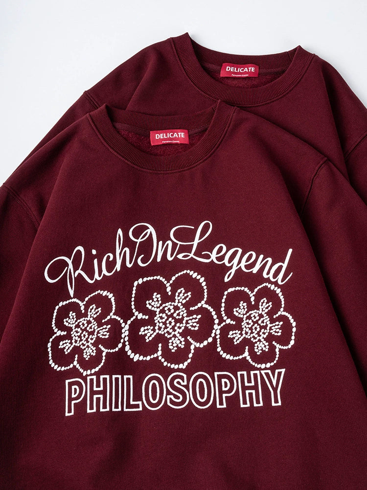 26 Knitted hooded sweatshirt with embroidery, long sleeves and fleece lining