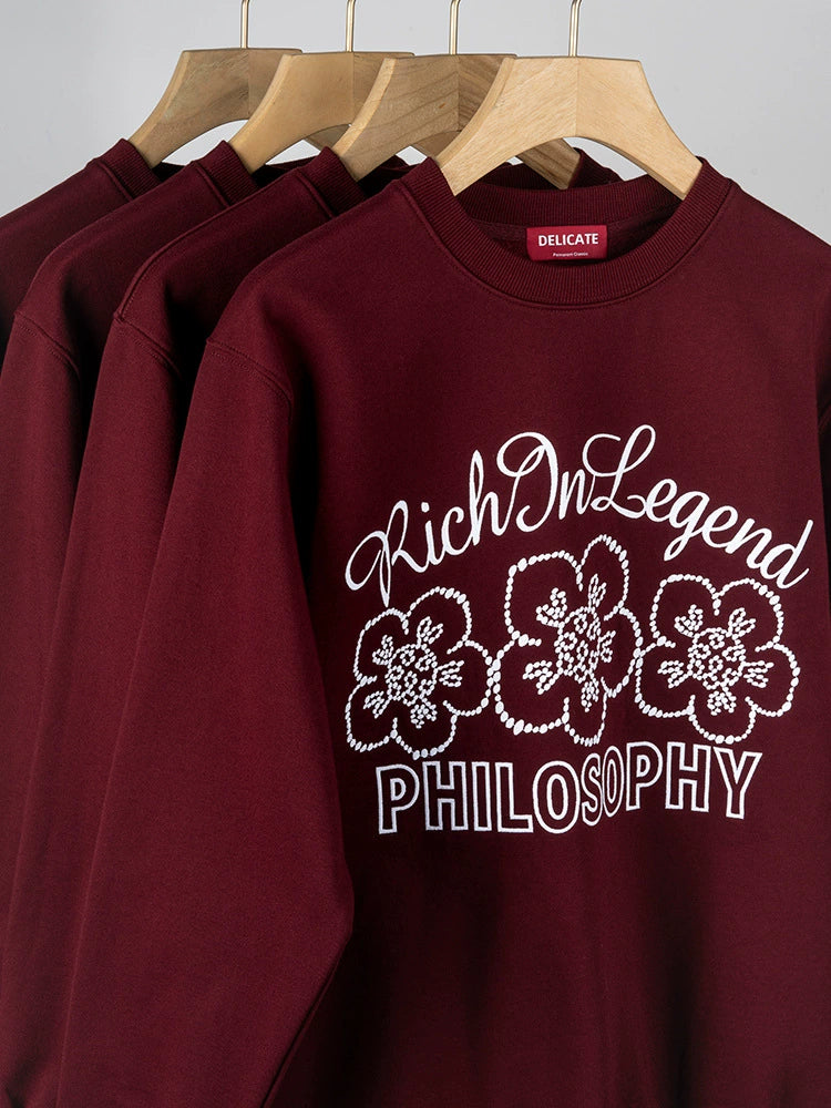 26 Knitted hooded sweatshirt with embroidery, long sleeves and fleece lining