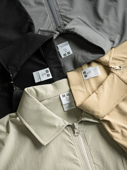 26 Men's short-sleeved zip-up polo shirt