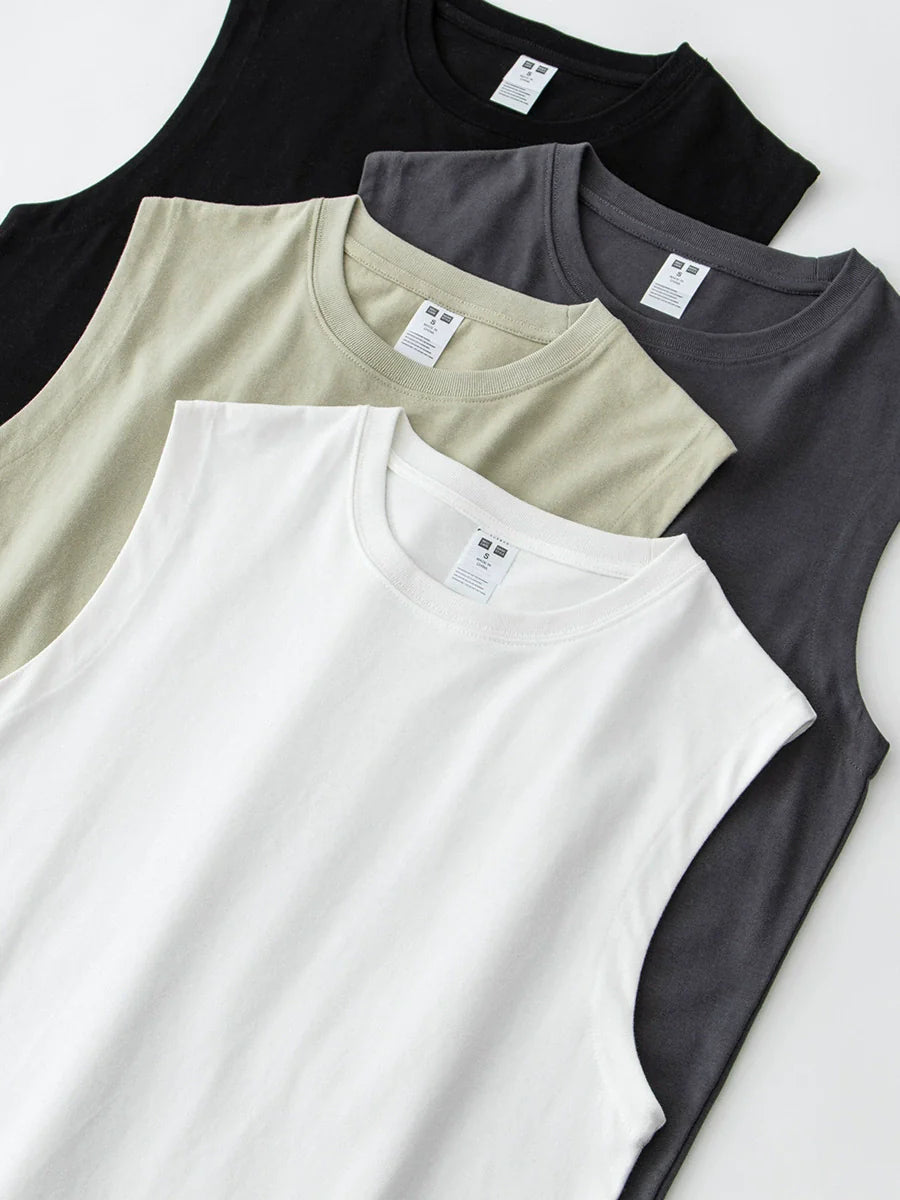 26 pure cotton crew neck vest