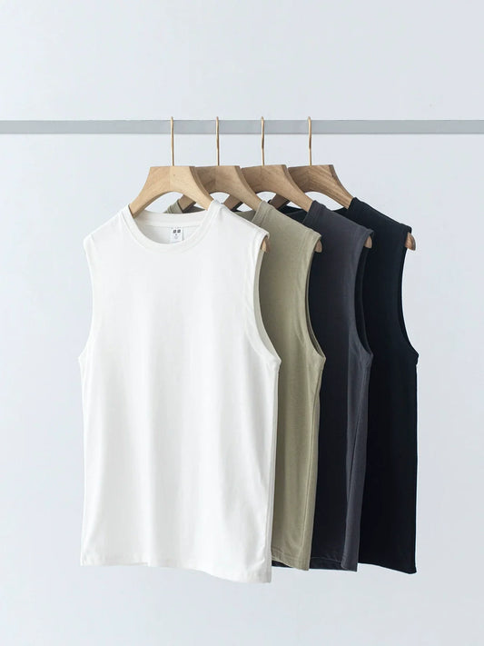 26 pure cotton crew neck vest