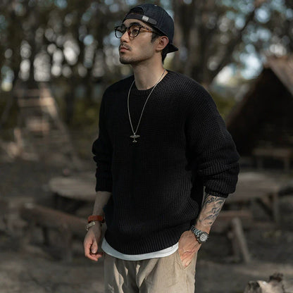 26 Solid color chunky knit sweater