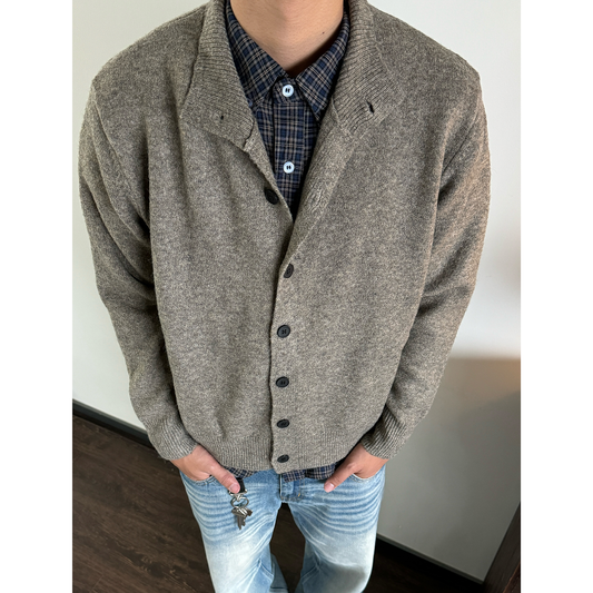 Knit cardigan coat