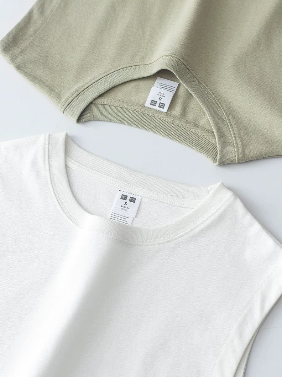 26 pure cotton crew neck vest