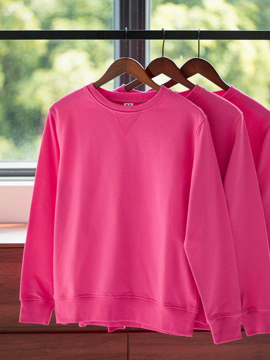 26 Solid color autumn and winter casual simple cotton sweatshirt