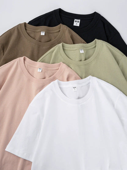 26 Summer short-sleeved T-shirt made of pure cotton serifil fabric