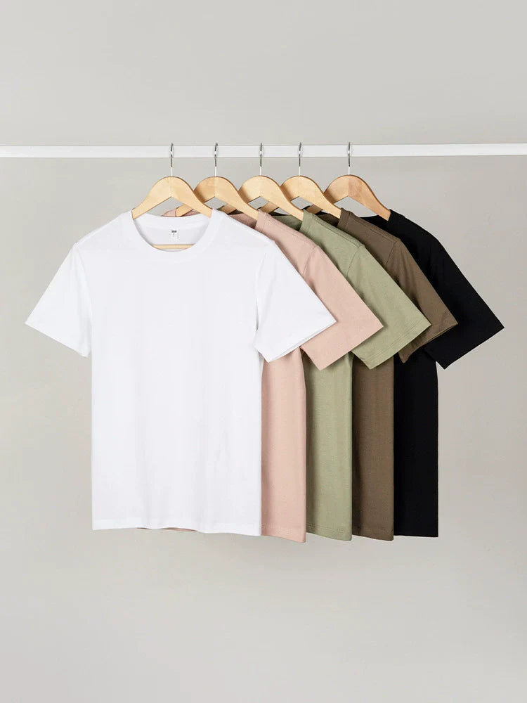 26 Summer short-sleeved T-shirt made of pure cotton serifil fabric