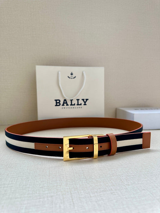 25 BAL Men's belt, burgundy reverse